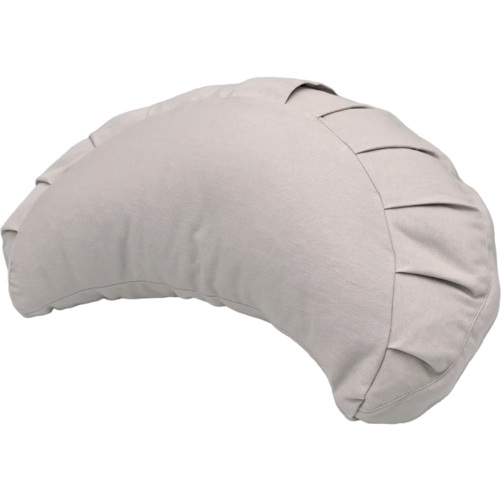 Bio Meditationskissen+Yogakissen Halbmond in Beige von BAGHI Größe 43x23 cm Höhe 18 cm