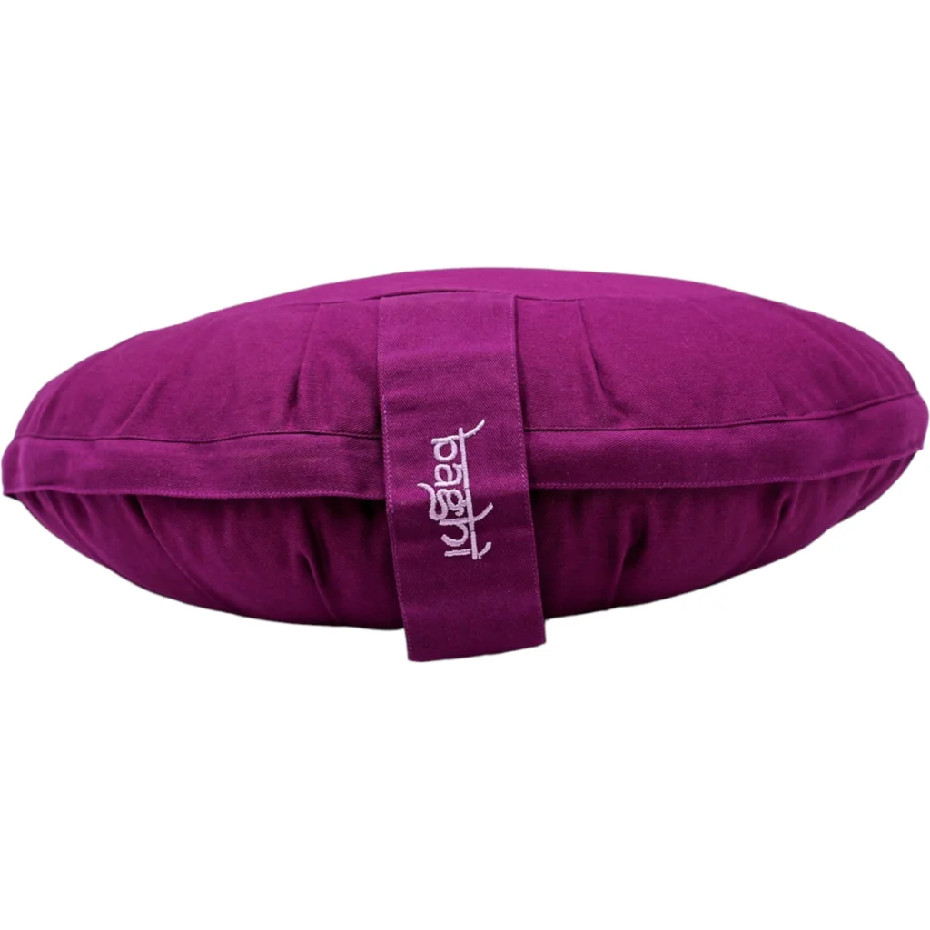 Bio Meditationskissen+Yogakissen Halbmond in Lila von BAGHI Größe 43x23 cm Höhe 18 cm