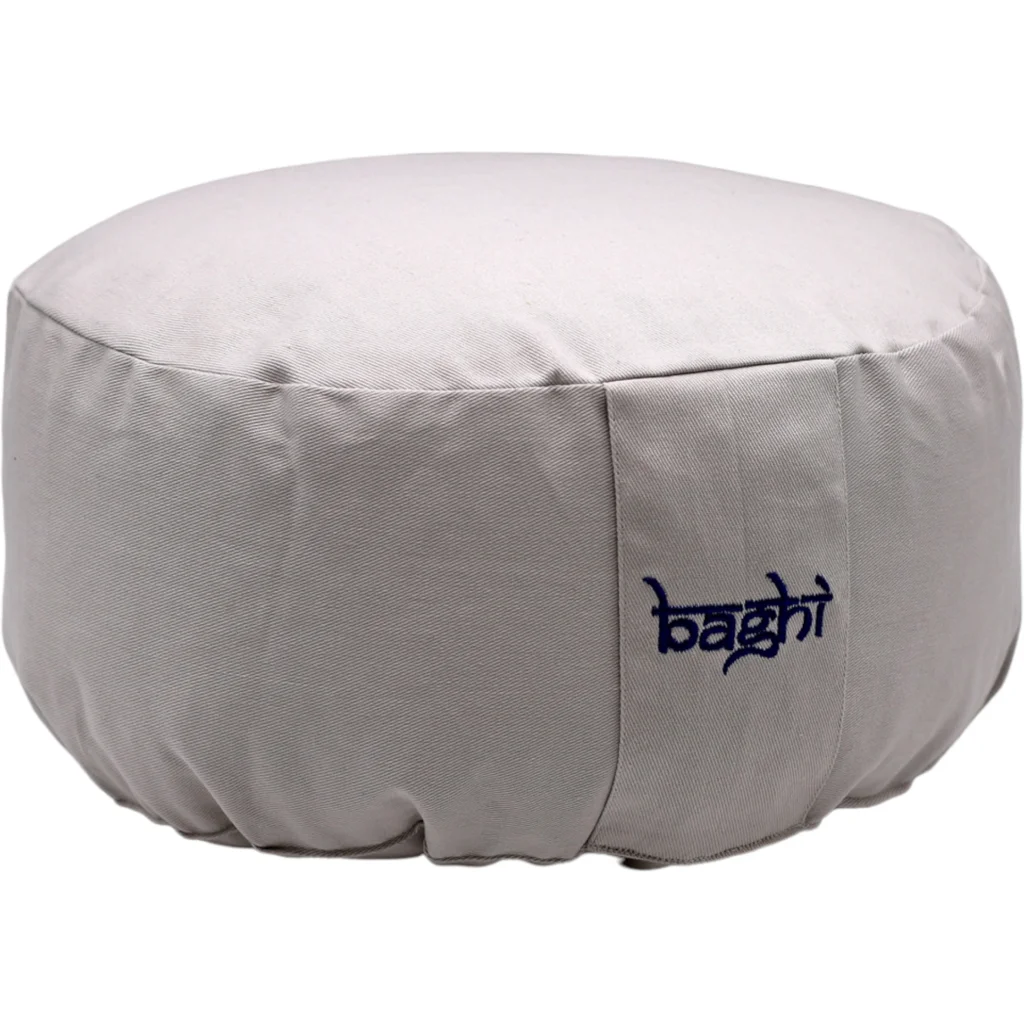 Bio Meditationskissen+Yogakissen rund in Beige von BAGHI Größe Ø 30 cm Höhe 15 cm