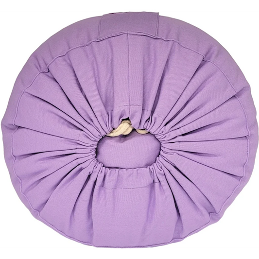 Bio Meditationskissen+Yogakissen rund in Flieder Lila von BAGHI Größe Ø 30 cm Höhe 15 cm