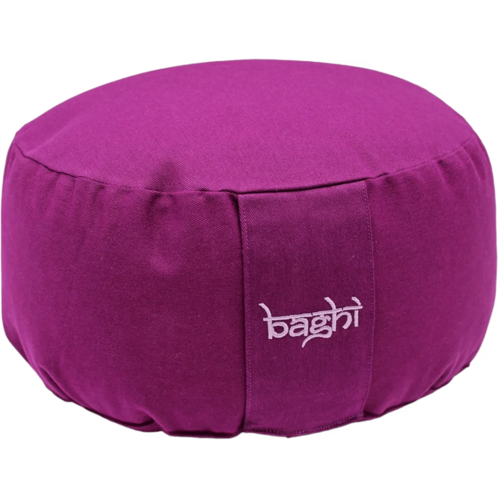 Bio Meditationskissen+Yogakissen rund in Lila von BAGHI Größe Ø 30 cm Höhe 15 cm