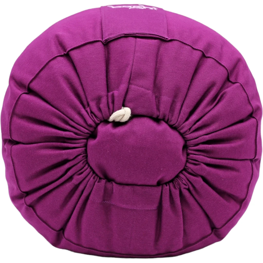 Bio Meditationskissen+Yogakissen rund in Lila von BAGHI Größe Ø 30 cm Höhe 15 cm