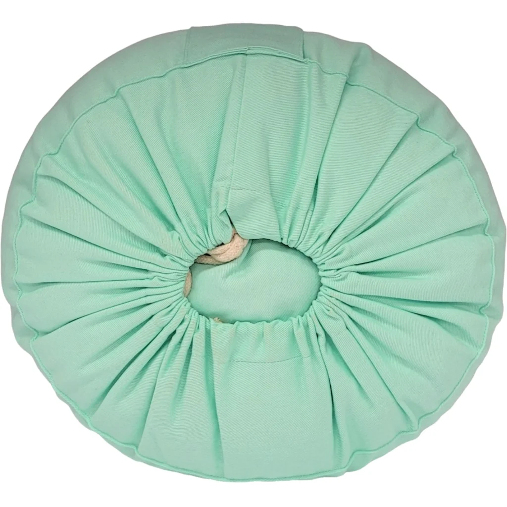 Bio Meditationskissen+Yogakissen rund in Pistazie Grün von BAGHI Größe Ø 30 cm Höhe 15 cm