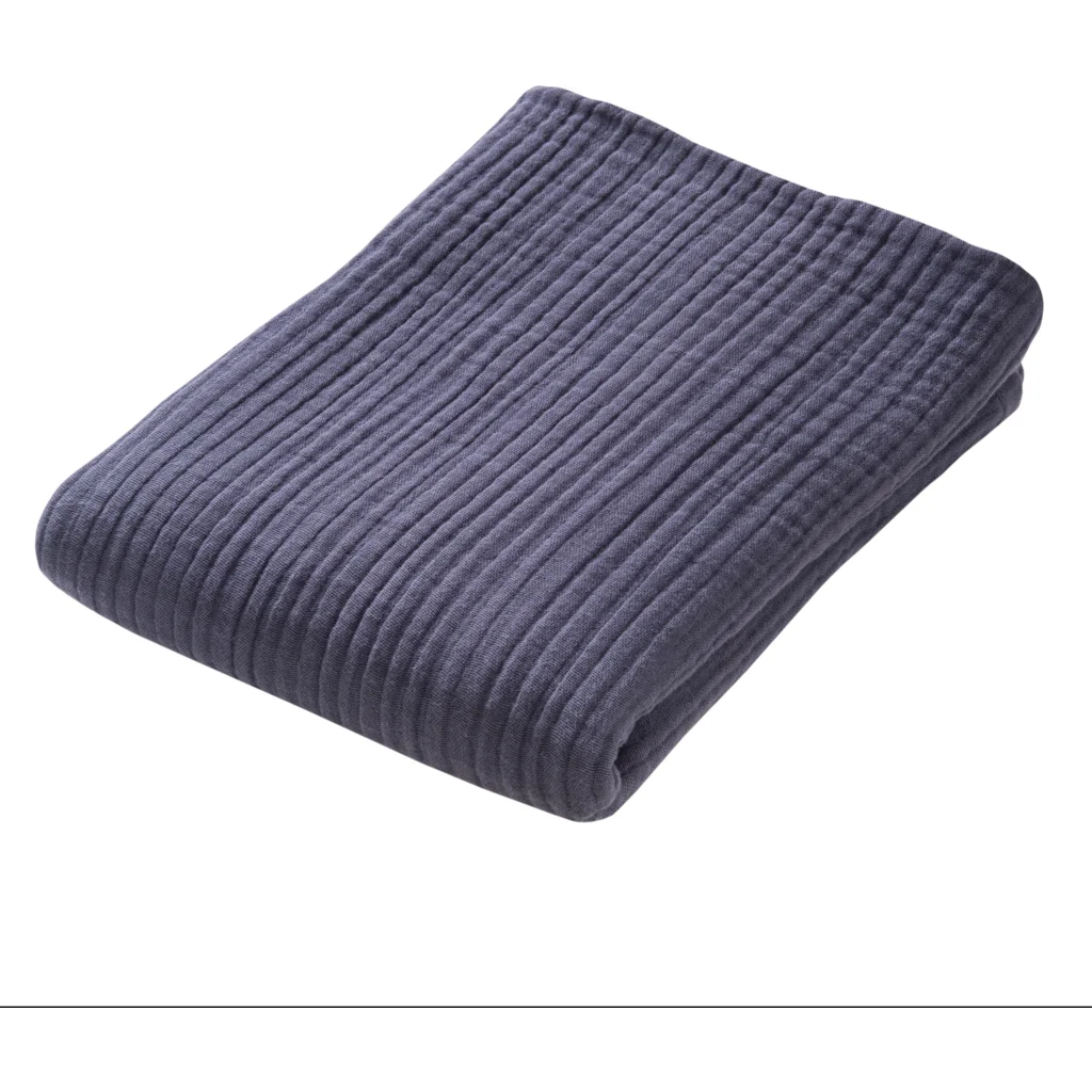 Bio Musselin Baby-Decke in Dunkelblau Blau von biobaby Größe 105x105 cm