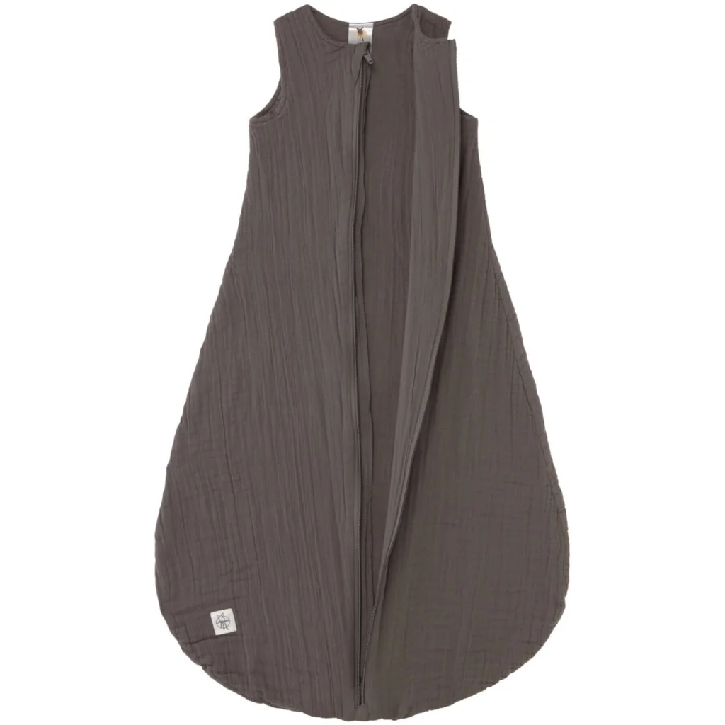 Bio Musselin Baby-Schlafsack in Basalt Braun von Lässig Größe 50+56