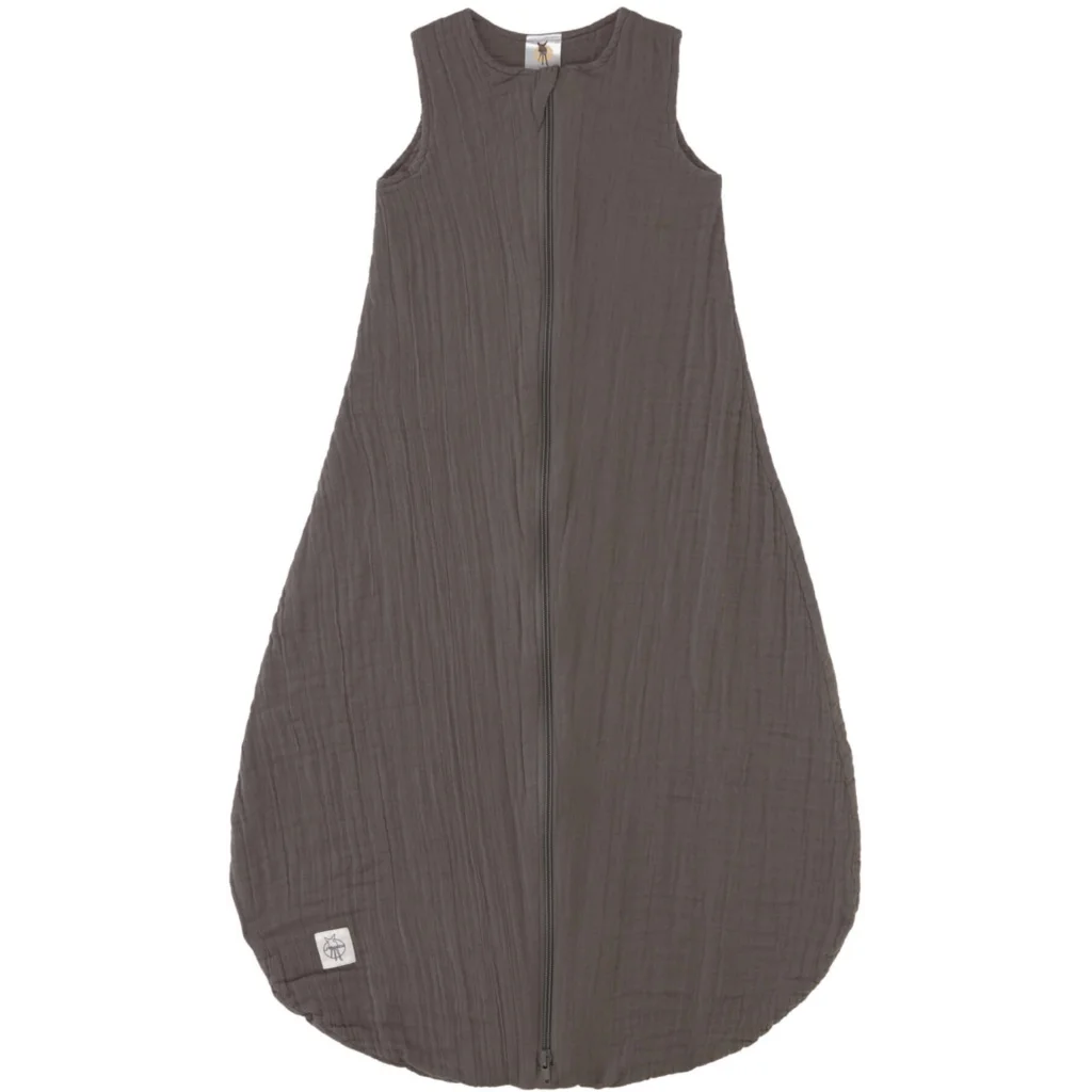 Bio Musselin Baby-Schlafsack in Basalt Braun von Lässig Größe 74+80