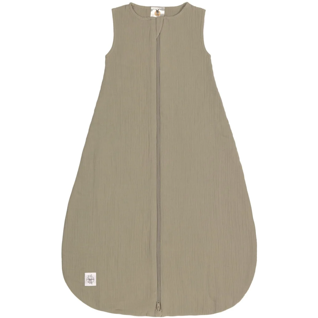 Bio Musselin Baby-Schlafsack in Olive Grün von Lässig Größe 86+92
