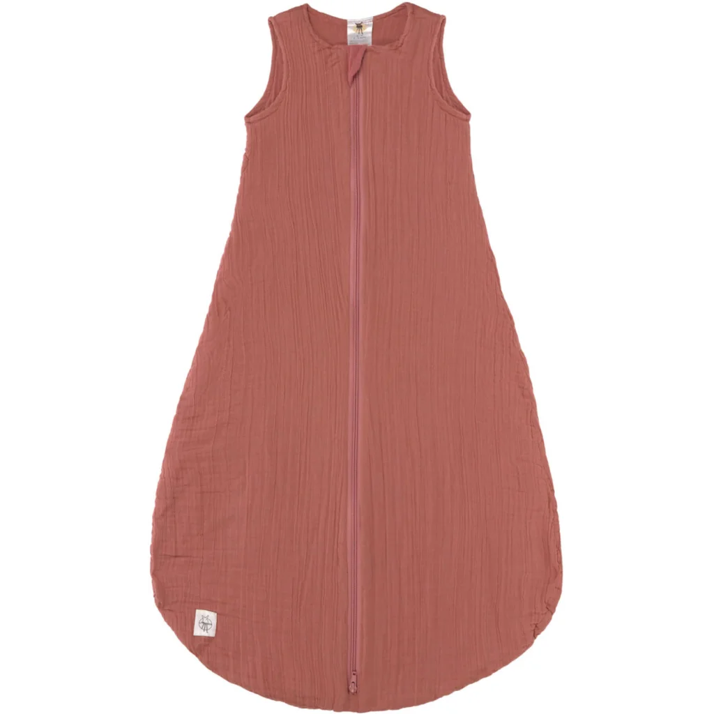 Bio Musselin Baby-Schlafsack in Rost Rot von Lässig Größe 74+80