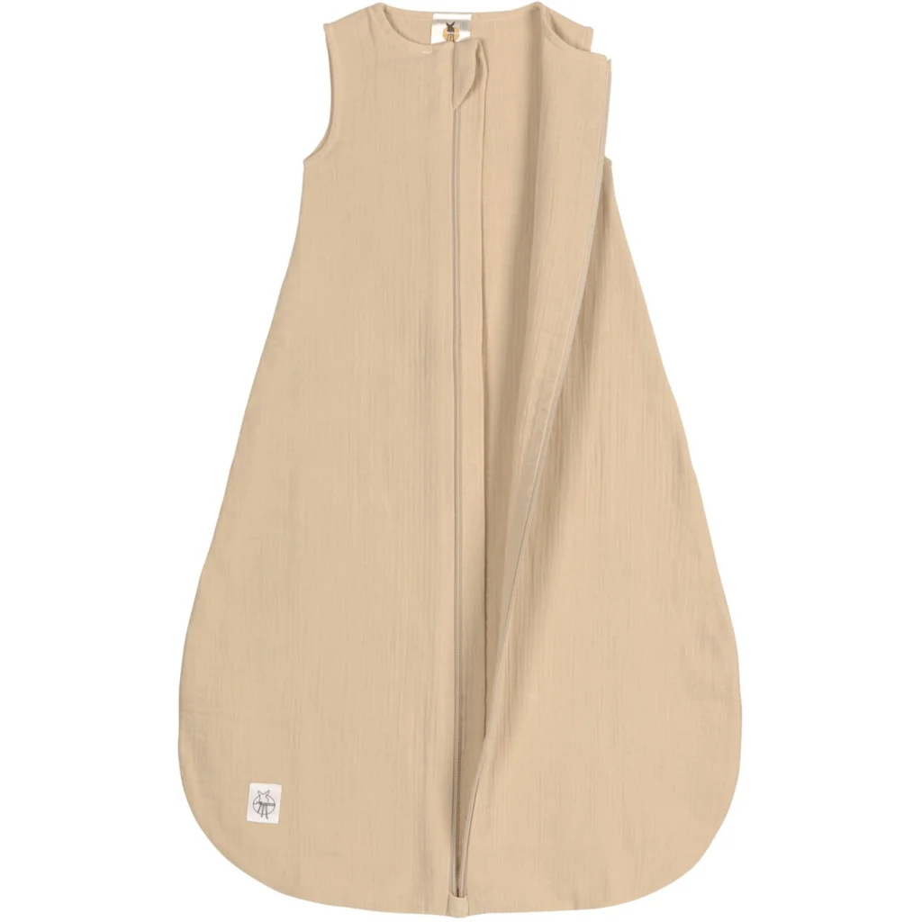 Bio Musselin Baby-Schlafsack in Sand Beige von Lässig Größe 50+56