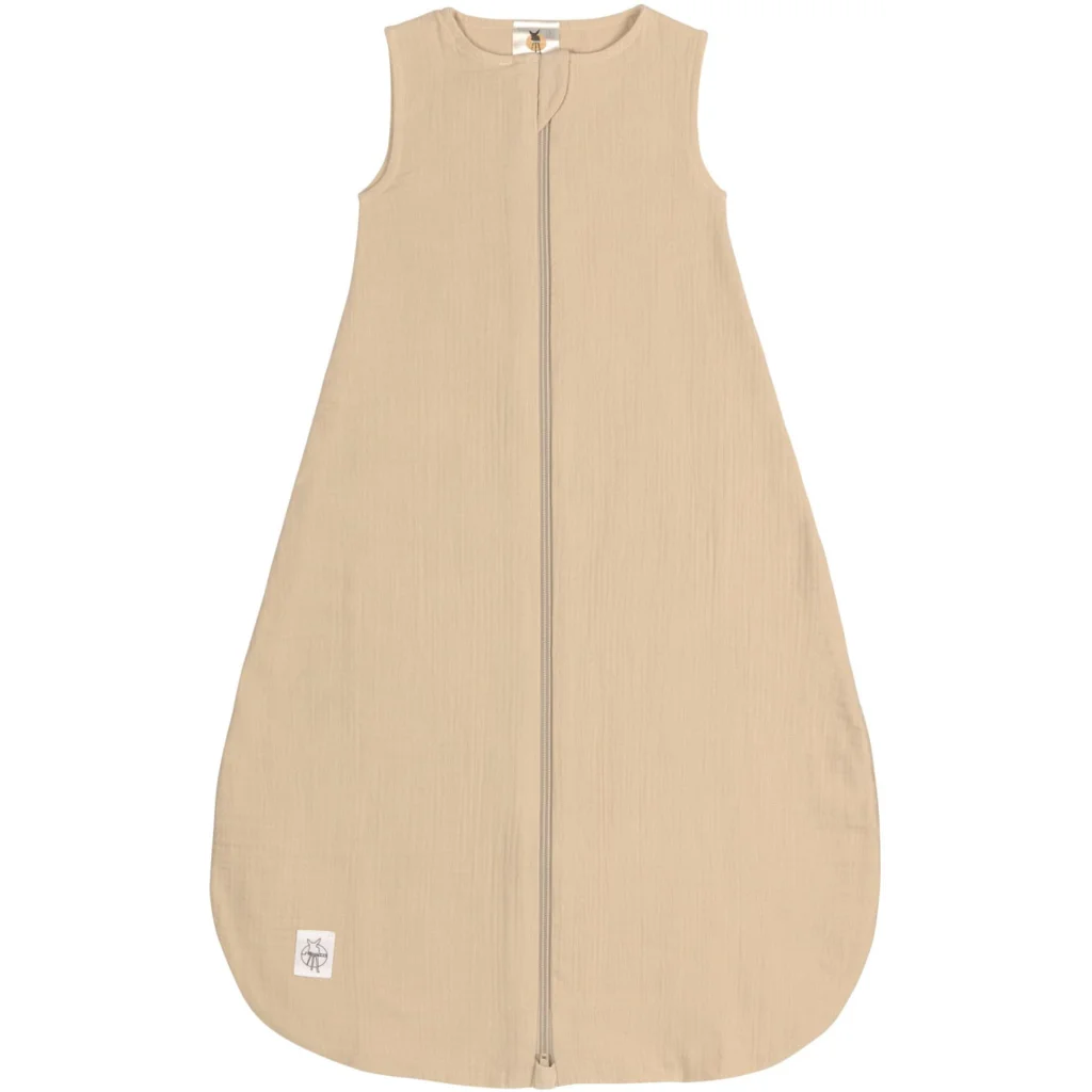 Bio Musselin Baby-Schlafsack in Sand Beige von Lässig Größe 74+80