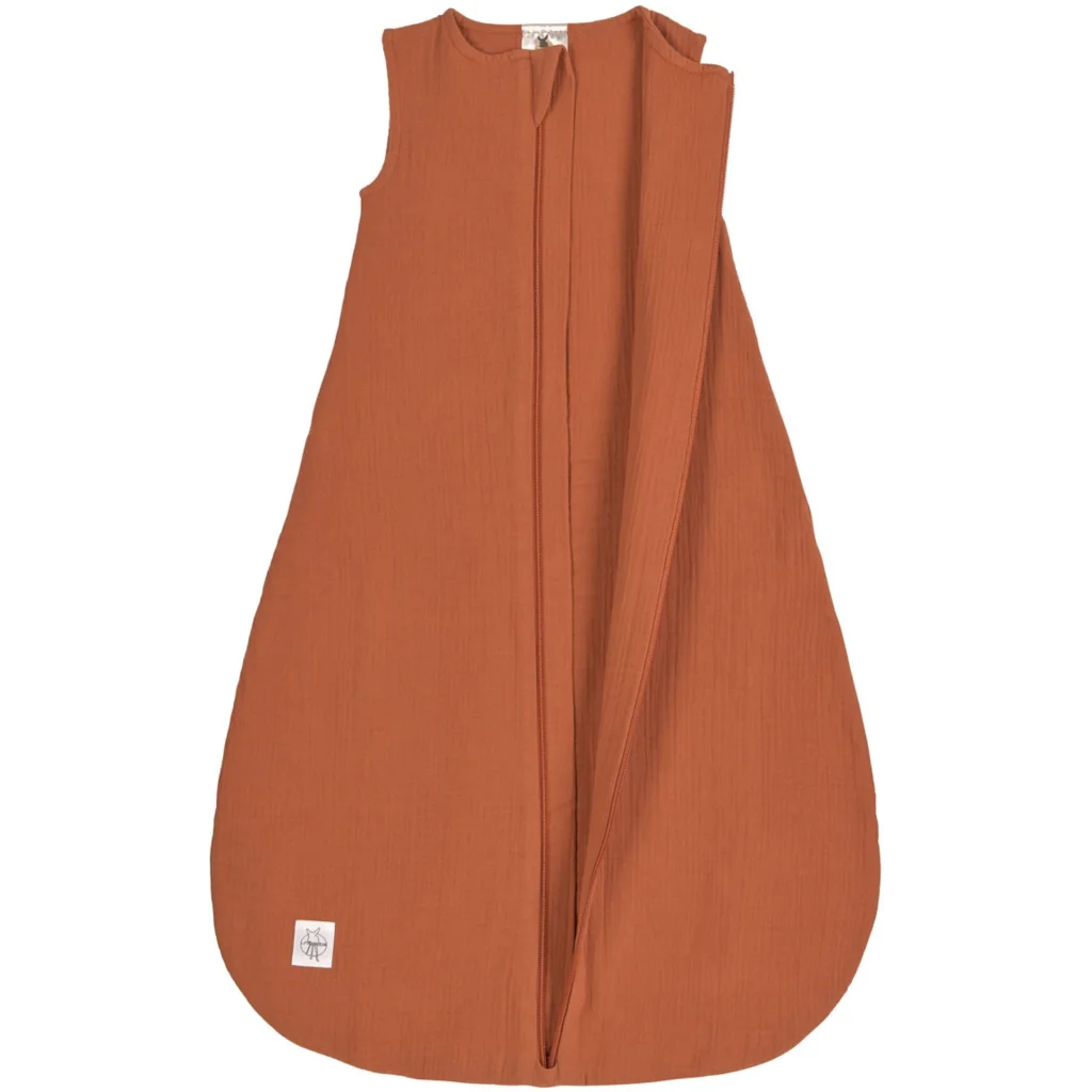 Bio Musselin Baby-Schlafsack in Terra Orange von Lässig Größe 50+56