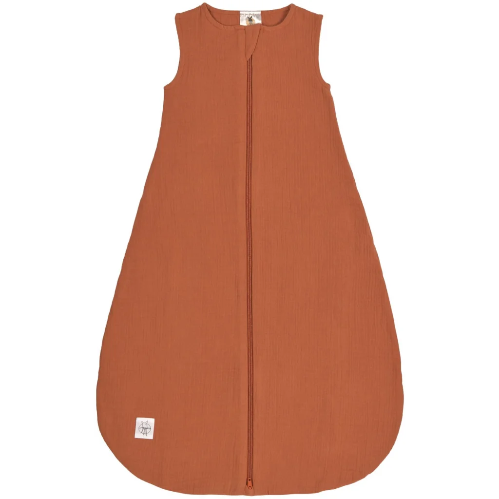 Bio Musselin Baby-Schlafsack in Terra Orange von Lässig Größe 74+80