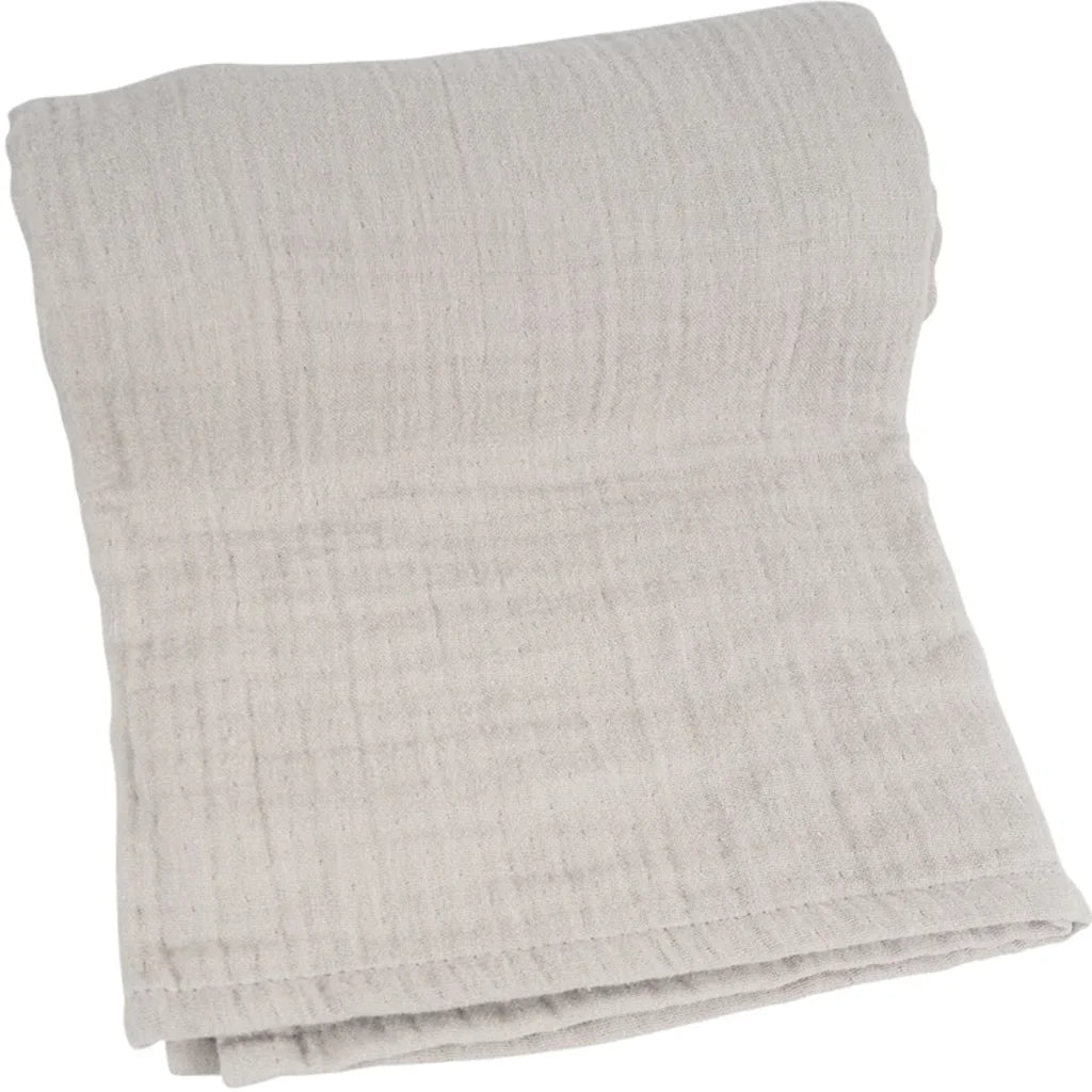 Bio Musselin Baby-Tuch in Silbergrau Grau von kikadu Größe 110x110 cm