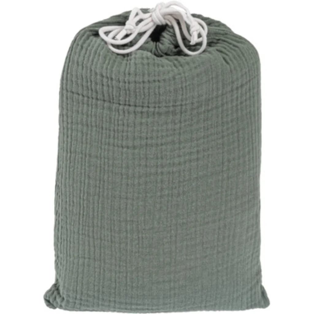 Bio Musselin Bettwäsche Kissenbezug 2er-Pack in Mint Grün von Living Crafts Größe 40x80 cm