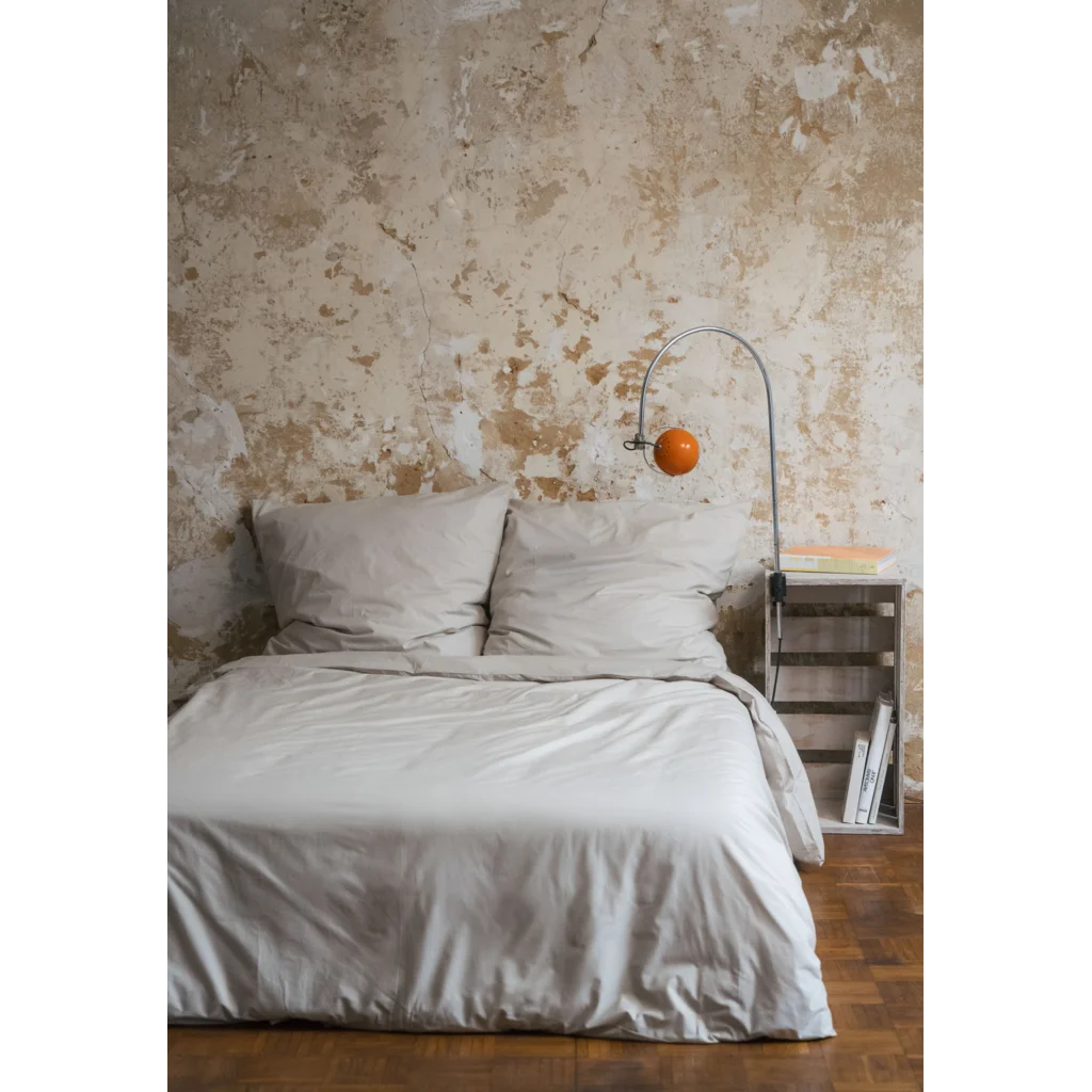 Bio Perkal Bettwäsche Garnitur 3-teilig in Beige von MELA home Größe 240x220 + 2x 80x80 cm