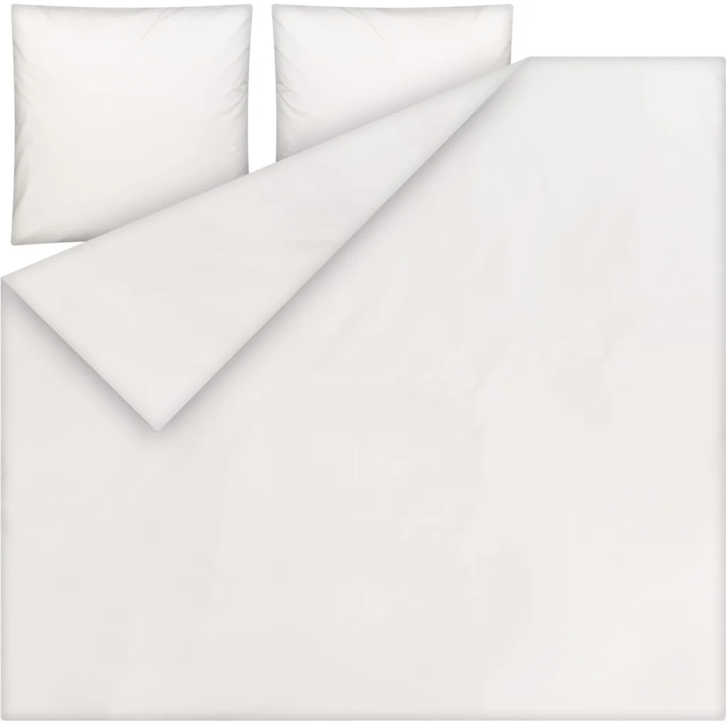 Bio Perkal Bettwäsche Garnitur 3-teilig in Creme von MELA home Größe 240x220 + 2x 80x80 cm
