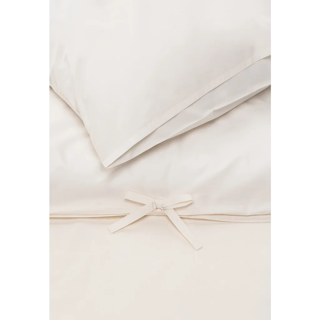 Bio Perkal Bettwäsche Garnitur 3-teilig in Creme von MELA home Größe 240x220 + 2x 80x80 cm