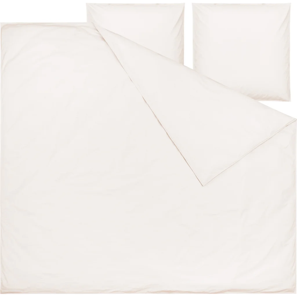 Bio Perkal Bettwäsche Garnitur 3-teilig in Creme von MELA home Größe 240x220 + 2x 80x80 cm