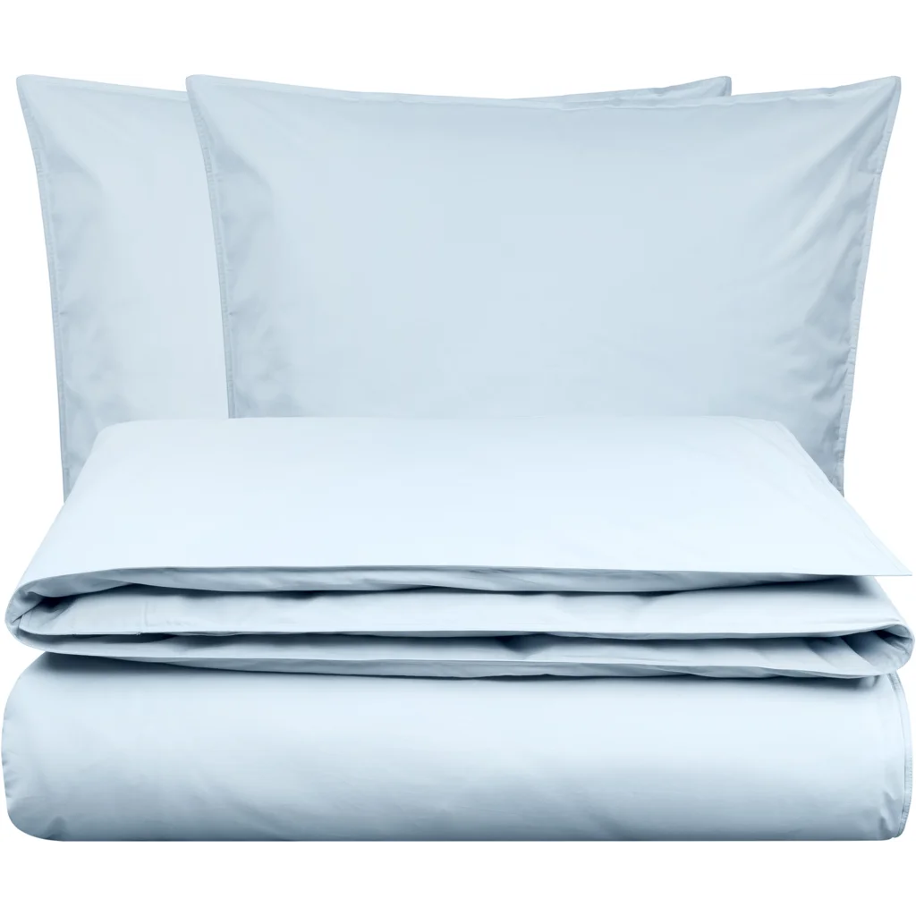 Bio Perkal Bettwäsche Garnitur 3-teilig in Himmelblau Blau von MELA home Größe 240x220 + 2x 80x80 cm