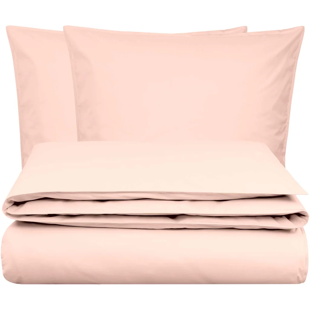 Bio Perkal Bettwäsche Garnitur 3-teilig in Rosa von MELA home Größe 240x220 + 2x 80x80 cm