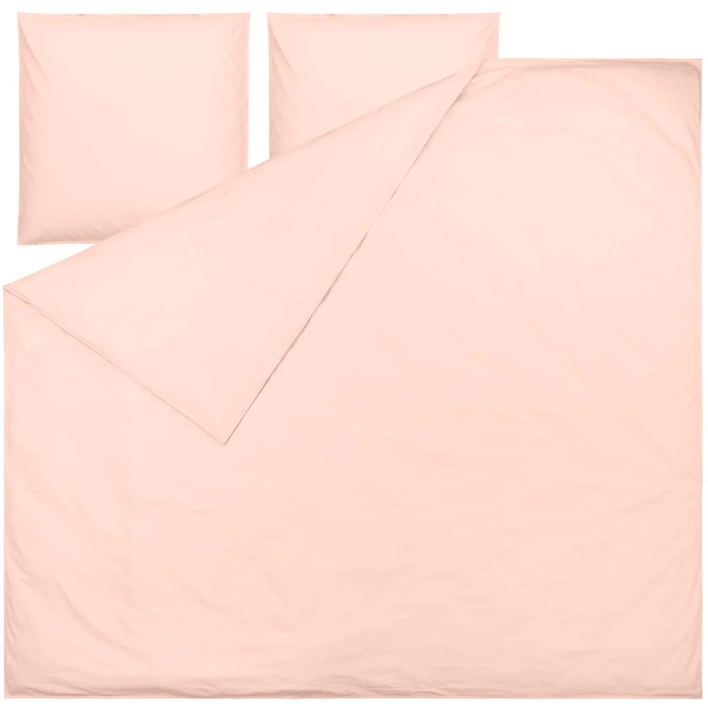 Bio Perkal Bettwäsche Garnitur 3-teilig in Rosa von MELA home Größe 240x220 + 2x 80x80 cm