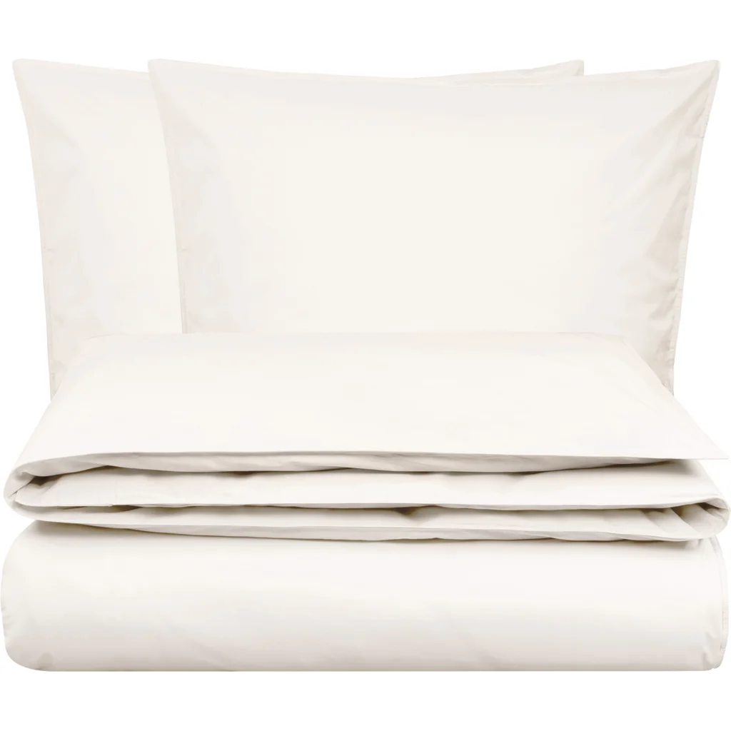 Bio Perkal Bettwäsche Garnitur 3-teilig in Weiß von MELA home Größe 240x220 + 2x 80x80 cm