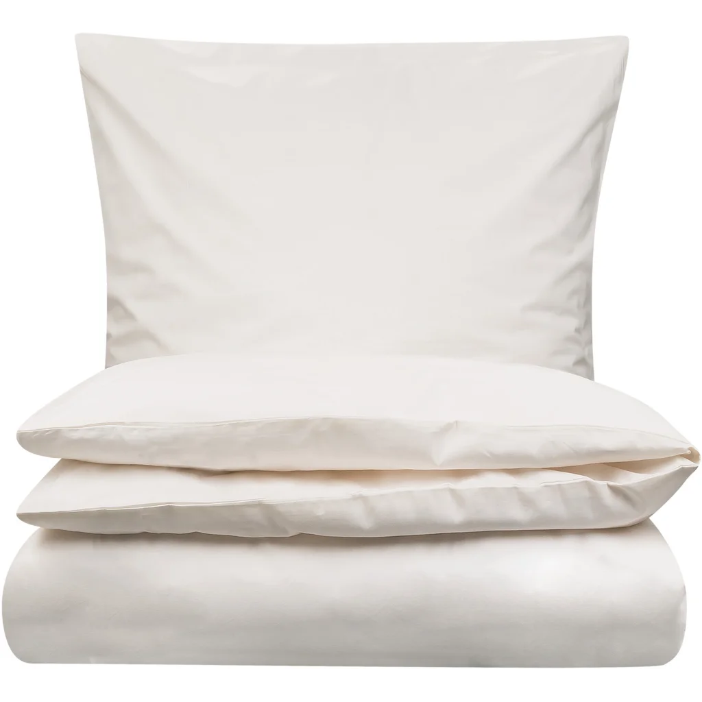 Bio Perkal Bettwäsche Garnitur in Creme von MELA home Größe 155x220 + 80x80 cm