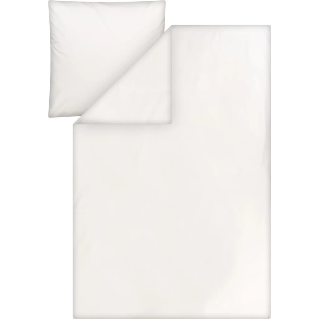 Bio Perkal Bettwäsche Garnitur in Weiß von MELA home Größe 155x220 + 80x80 cm