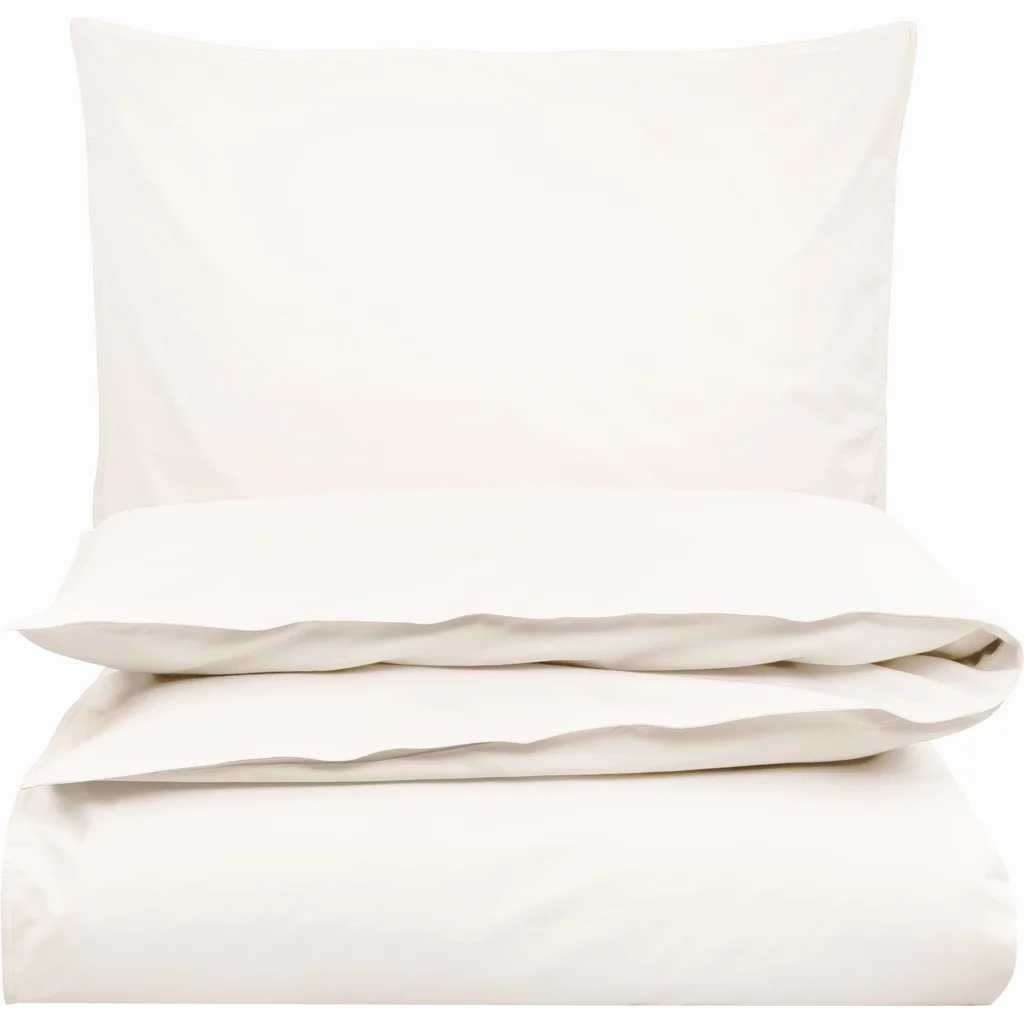 Bio Perkal Bettwäsche Garnitur in Weiß von MELA home Größe 155x220 + 80x80 cm