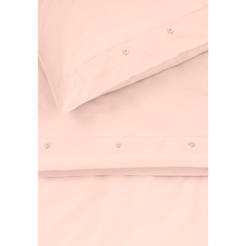 Bio Perkal Bettwäsche Pastell Garnitur 3-teilig in Rosa von MELA home Größe 240x220 + 2x 80x80 cm