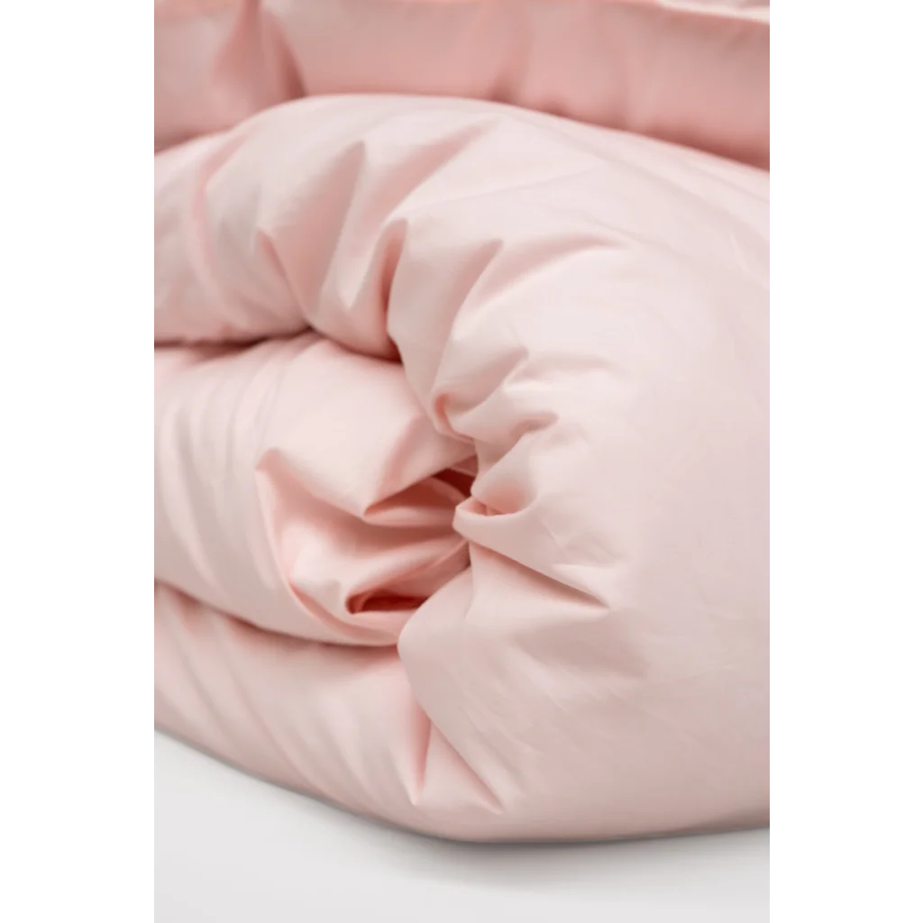 Bio Perkal Bettwäsche Pastell Garnitur 3-teilig in Rosa von MELA home Größe 240x220 + 2x 80x80 cm