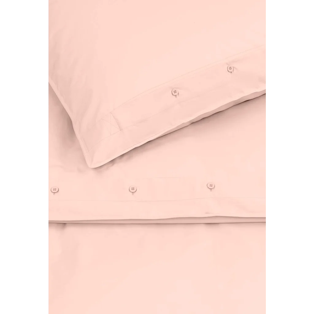 Bio Perkal Bettwäsche Pastell Garnitur in Rosa von MELA home Größe 135x200 + 80x80 cm