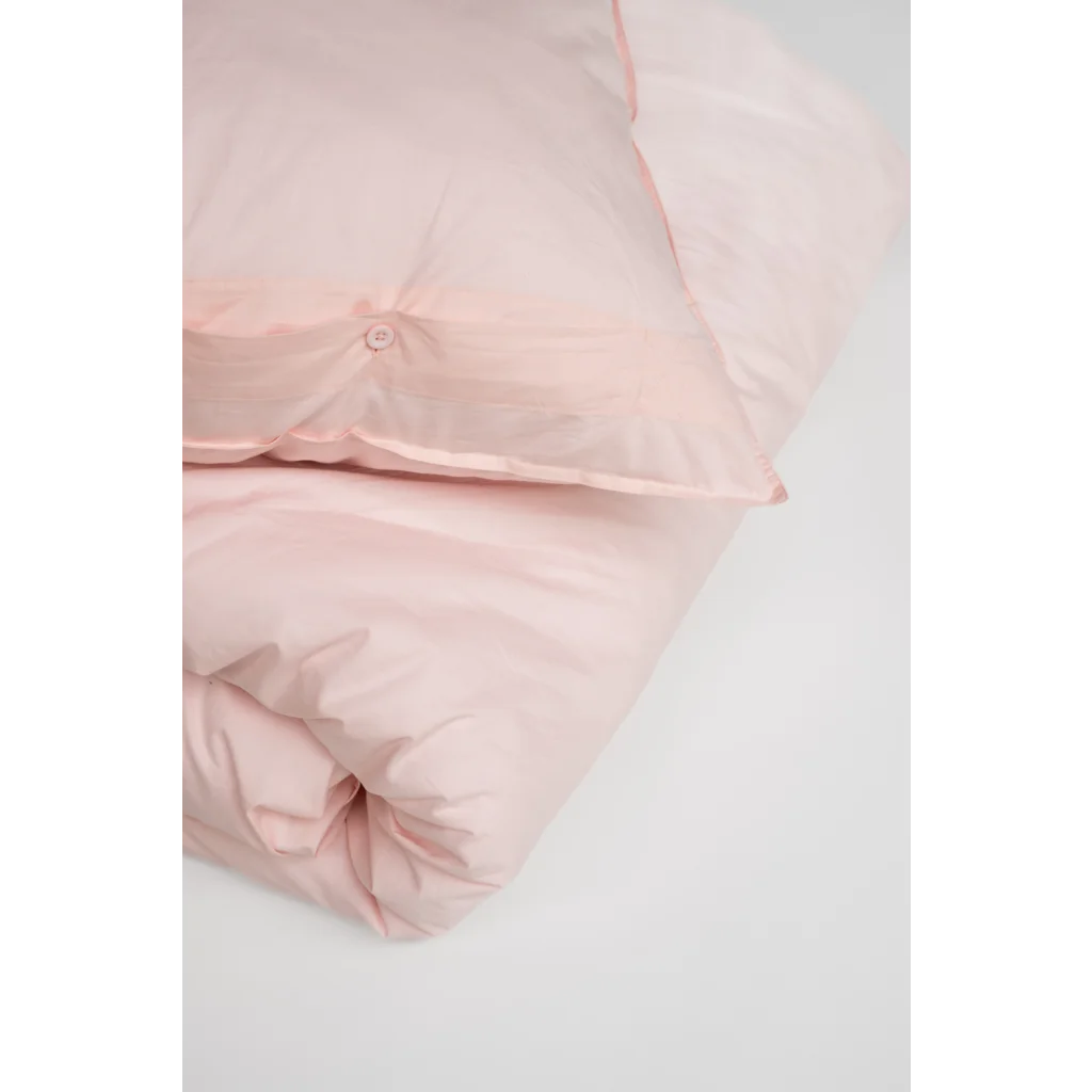 Bio Perkal Bettwäsche Pastell Garnitur in Rosa von MELA home Größe 135x200 + 80x80 cm