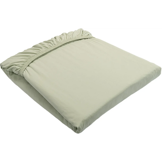 Bio Perkal Spannbettlaken für Matratzen in Standardgröße - Einzelbett in Hellgrün Grün von Living Crafts Größe 100x200 cm