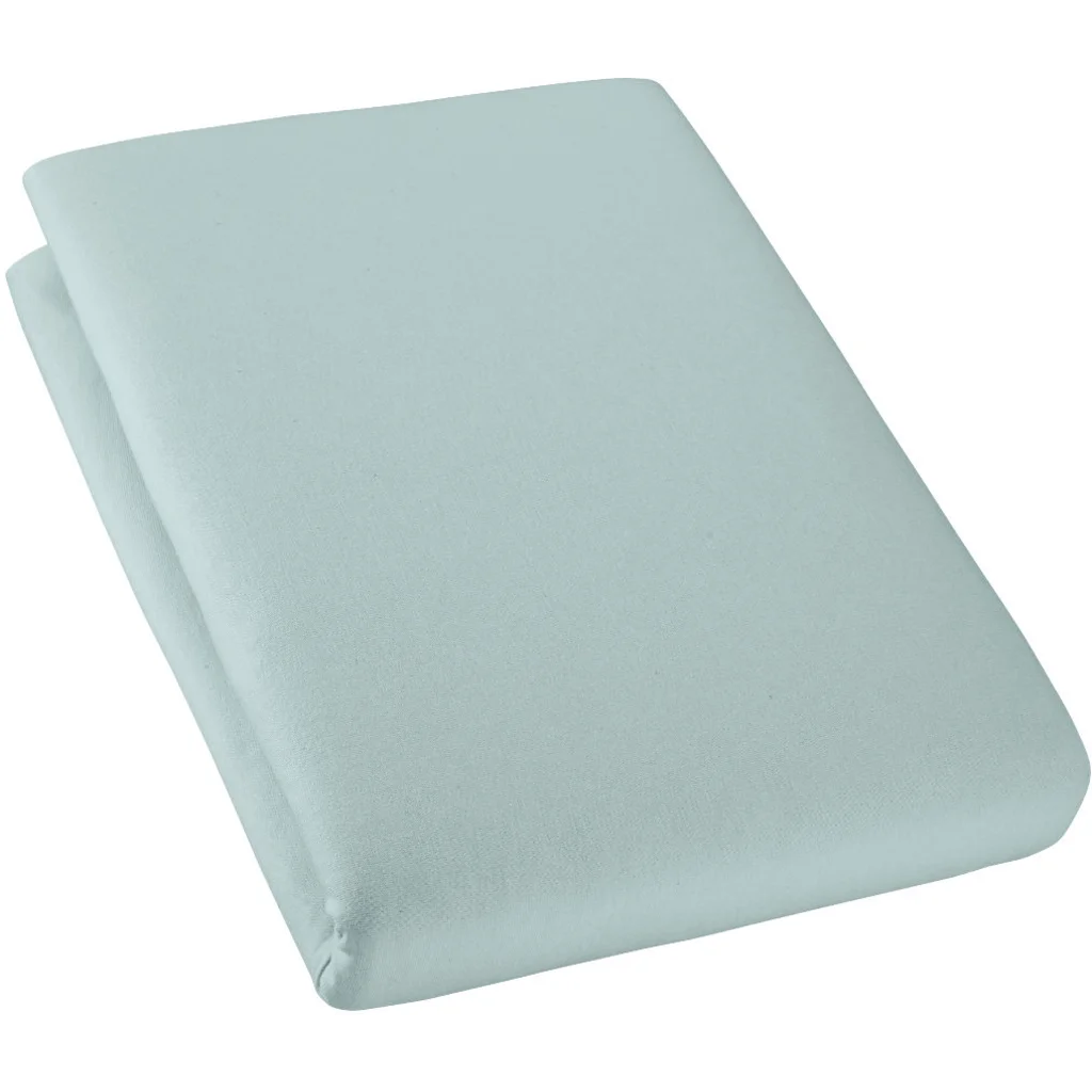 Bio Single-Jersey Spannbettlaken für Boxspringbetten in Standardgröße und Überlänge - Einzelbett in Atlantik Blau von Cotonea Größe 90-100 x 220 cm