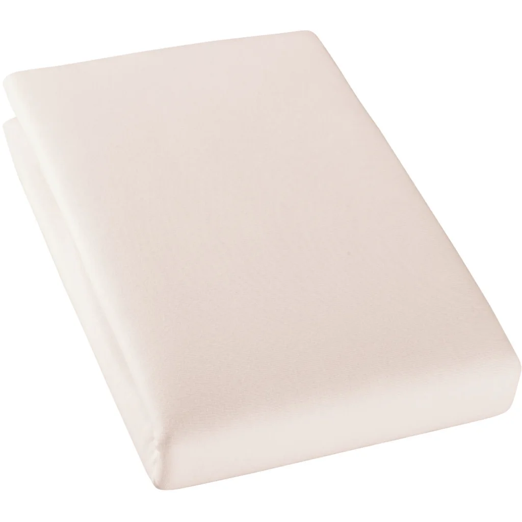 Bio Single-Jersey Spannbettlaken für Boxspringbetten in Standardgröße und Überlänge - Einzelbett in Rosa von Cotonea Größe 90-100 x 220 cm