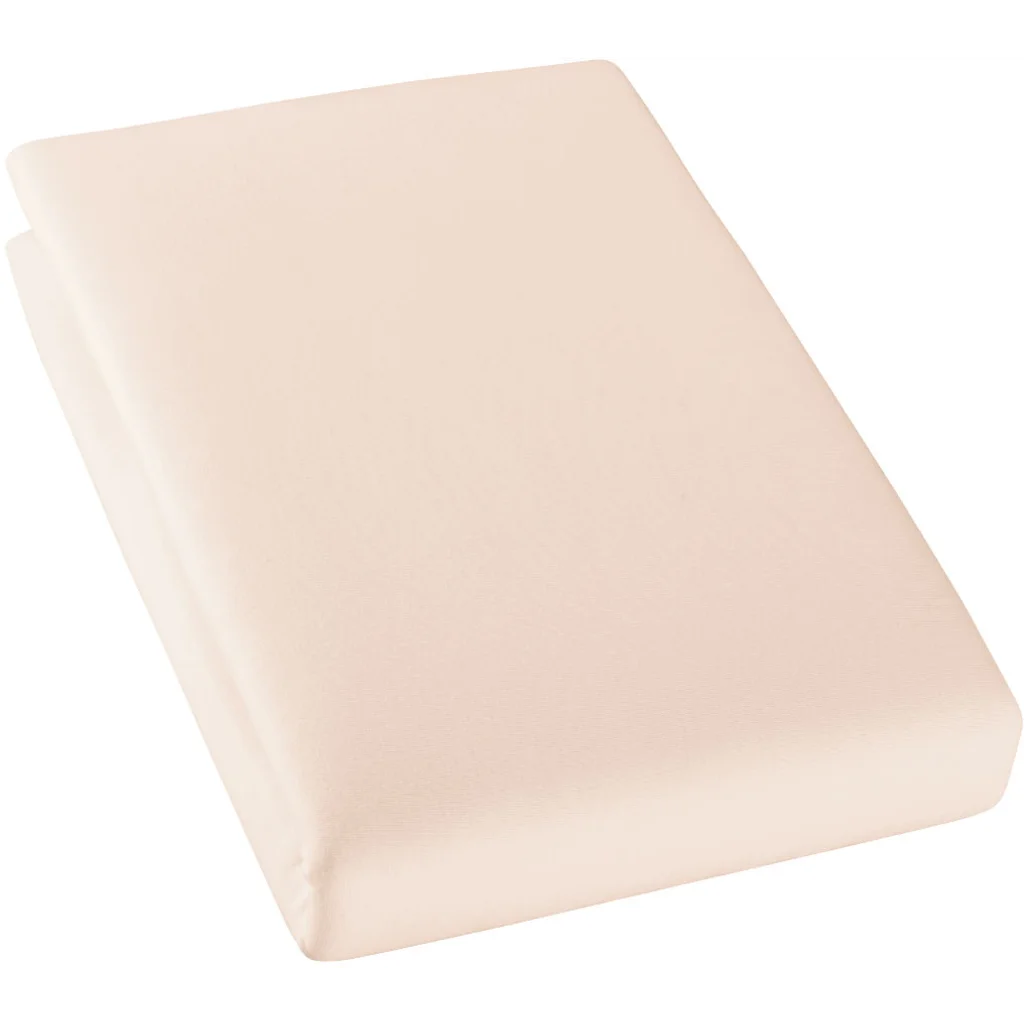 Bio Single-Jersey Spannbettlaken für Boxspringbetten in Standardgröße und Überlänge - Einzelbett in Rosenquarz Rosa von Cotonea Größe 90-100 x 220 cm