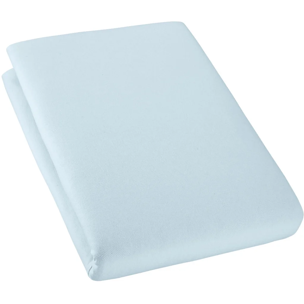 Bio Single-Jersey Spannbettlaken für Boxspringbetten in Übergröße in Aquamarin Blau von Cotonea Größe 140-160 x 200 cm