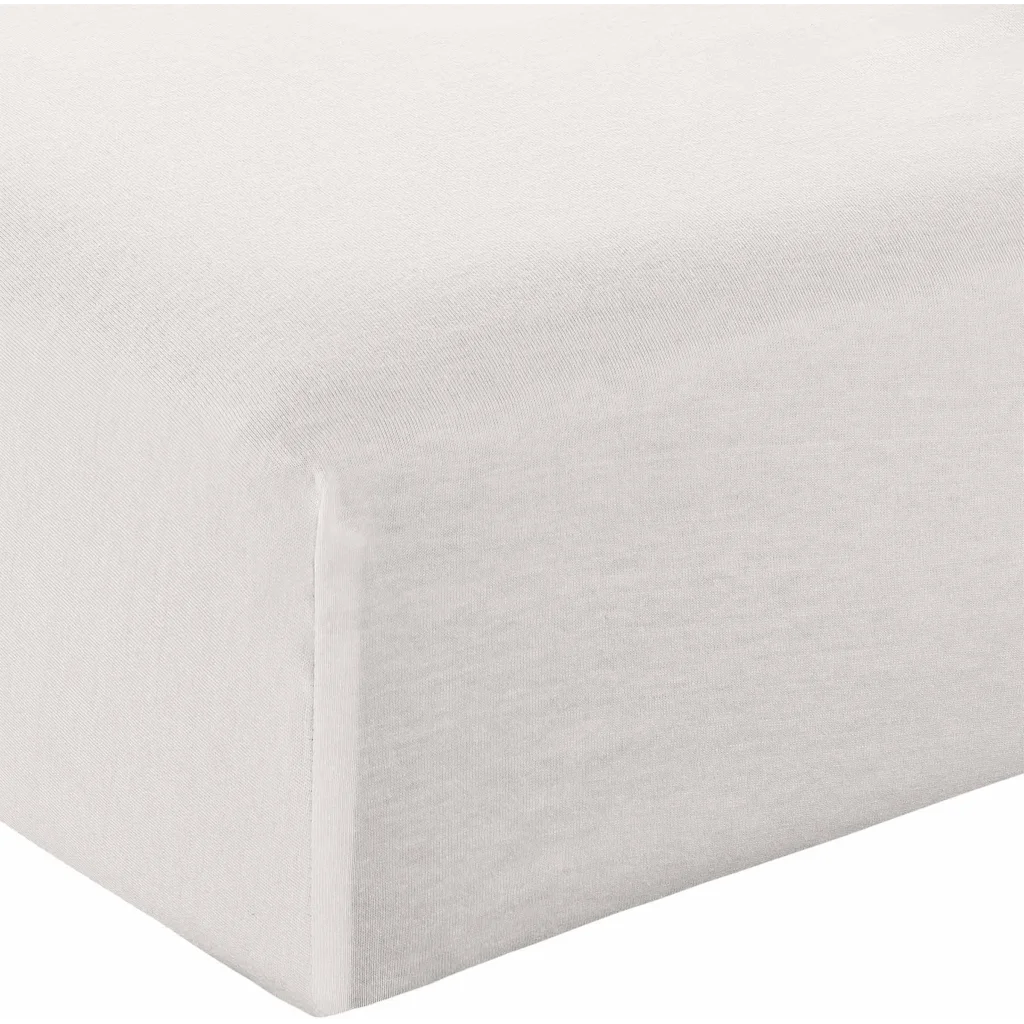 Bio Single-Jersey Spannbettlaken für Boxspringbetten in Übergröße in Creme von MELA home Größe 140-160 x 200 cm