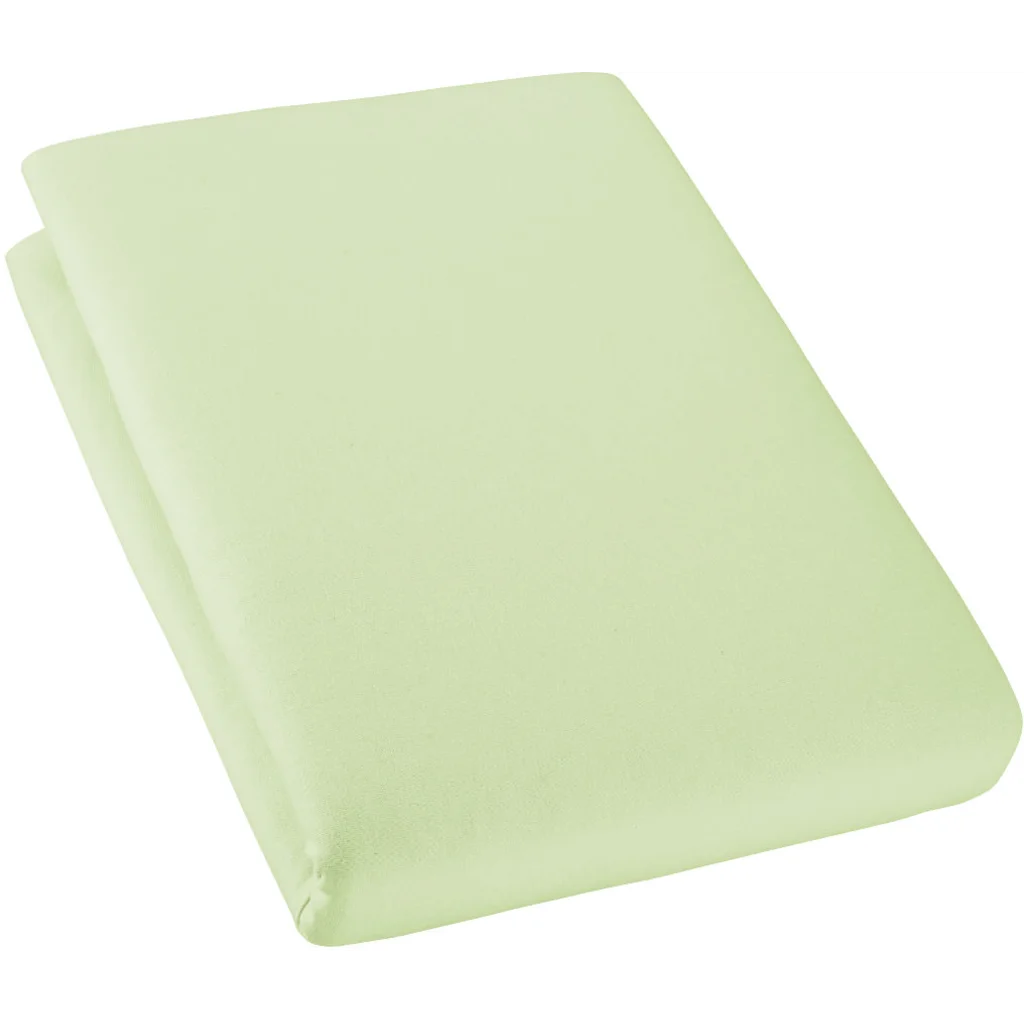 Bio Single-Jersey Spannbettlaken für Boxspringbetten in Übergröße in Hellgrün Grün von Cotonea Größe 140-160 x 200 cm