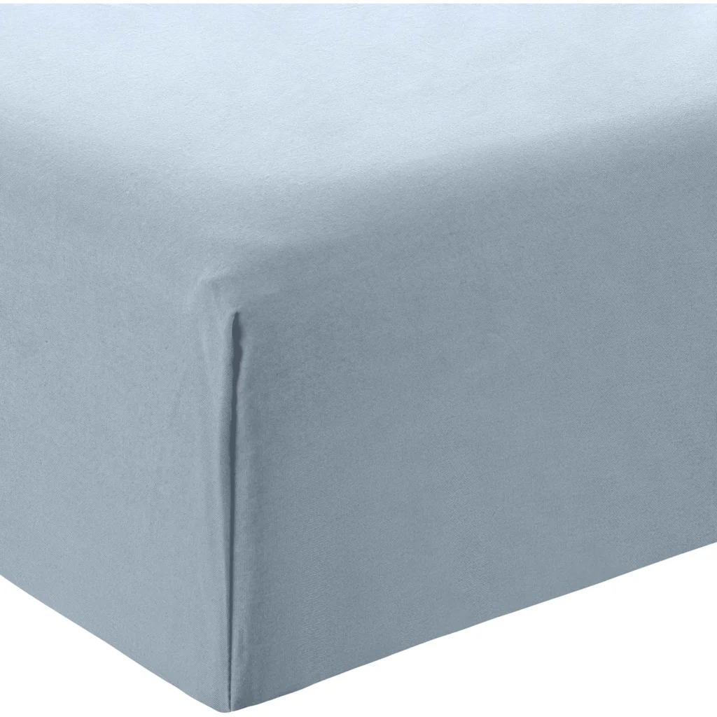 Bio Single-Jersey Spannbettlaken für Boxspringbetten in Übergröße in Himmelblau Blau von MELA home Größe 140-160 x 200 cm