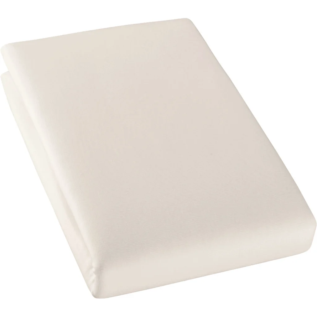 Bio Single-Jersey Spannbettlaken für Boxspringbetten in Übergröße und Überlänge in Kaschmir Beige von Cotonea Größe 140-160 x 220 cm