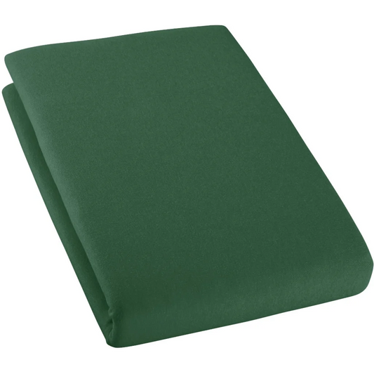 Bio Single-Jersey Spannbettlaken für Boxspringbetten in Übergröße und Überlänge in Smaragd Grün von Cotonea Größe 140-160 x 220 cm