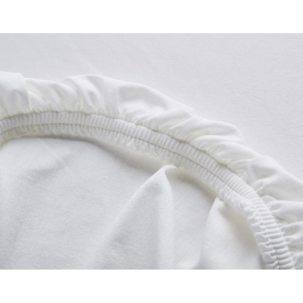 Bio Single-Jersey Spannbettlaken für Boxspringbetten in Übergröße und Überlänge in Weiß von Cotonea Größe 140-160 x 220 cm