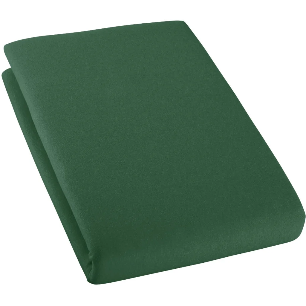 Bio Single-Jersey Spannbettlaken für Kinder-Matratzen in Smaragd Grün von Cotonea Größe 60x120 cm