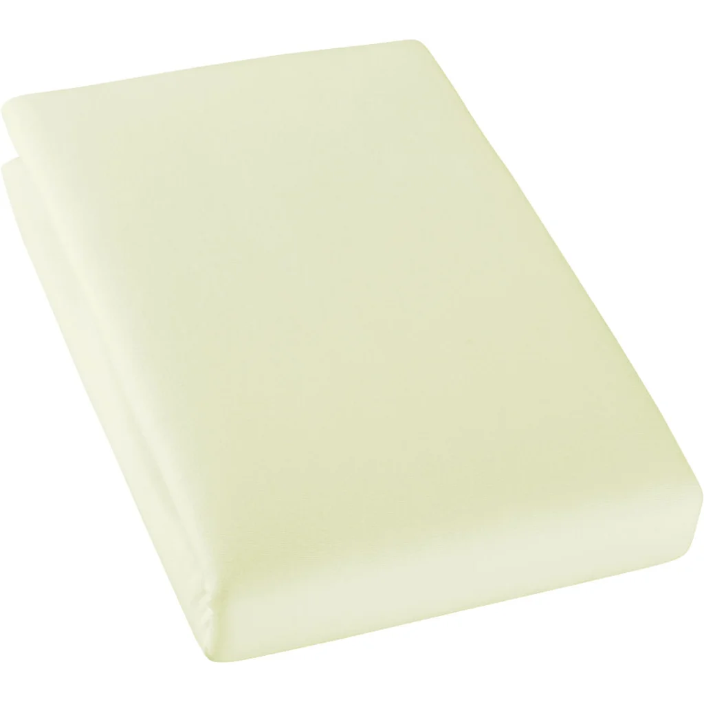 Bio Single-Jersey Spannbettlaken für Kinder-Matratzen in Tender Yellow Gelb von Cotonea Größe 70x160 cm