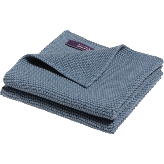 Bio Spüllappen 2er-Pack in Blau von Living Crafts Größe 28x28 cm