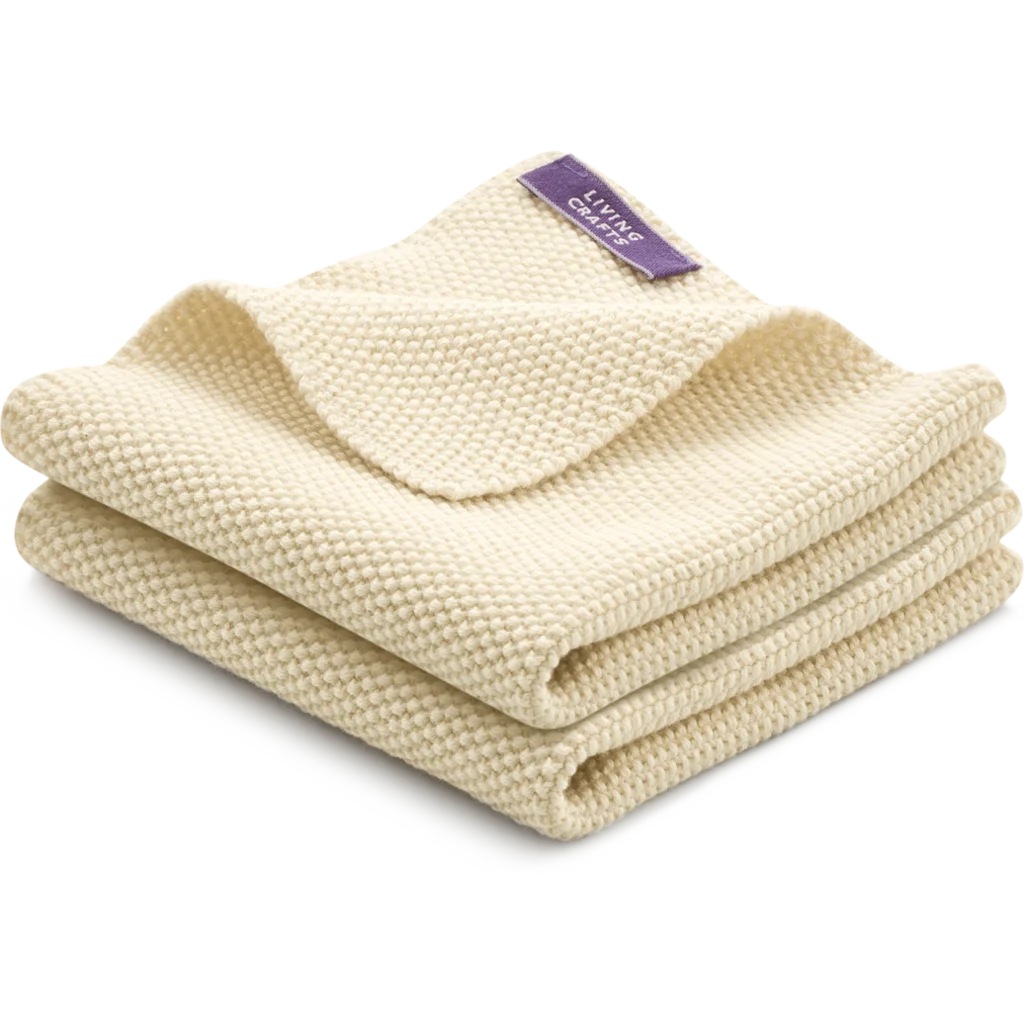 Bio Spüllappen 2er-Pack in Creme von Living Crafts Größe 28x28 cm