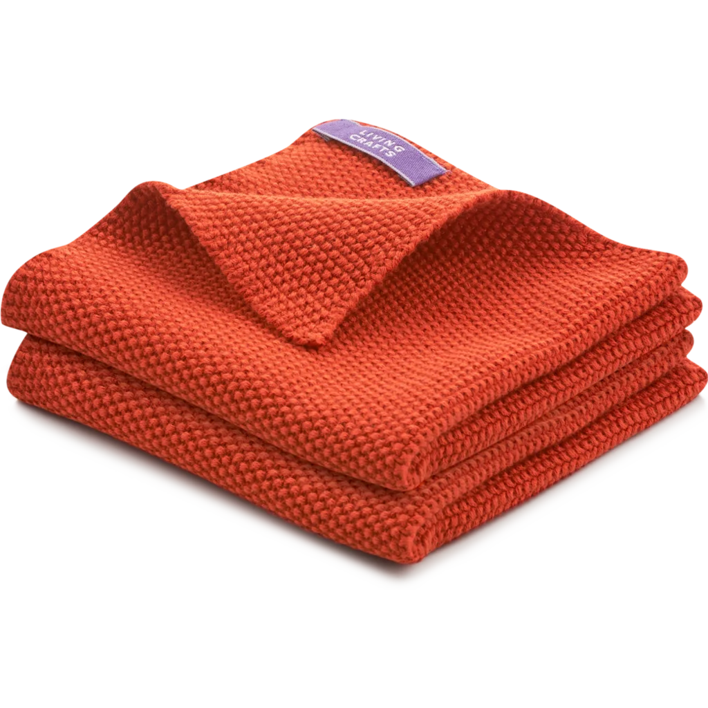 Bio Spüllappen 2er-Pack in Rot von Living Crafts Größe 28x28 cm