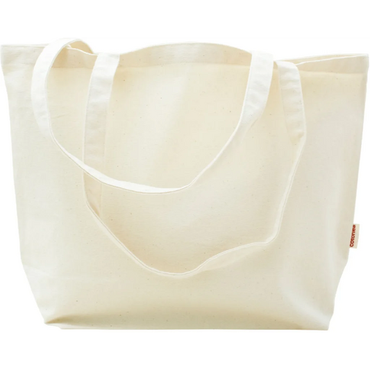 Bio Stoff-Tragetasche in Creme (naturbelassen) Creme von Cotonea Größe 45x30 cm